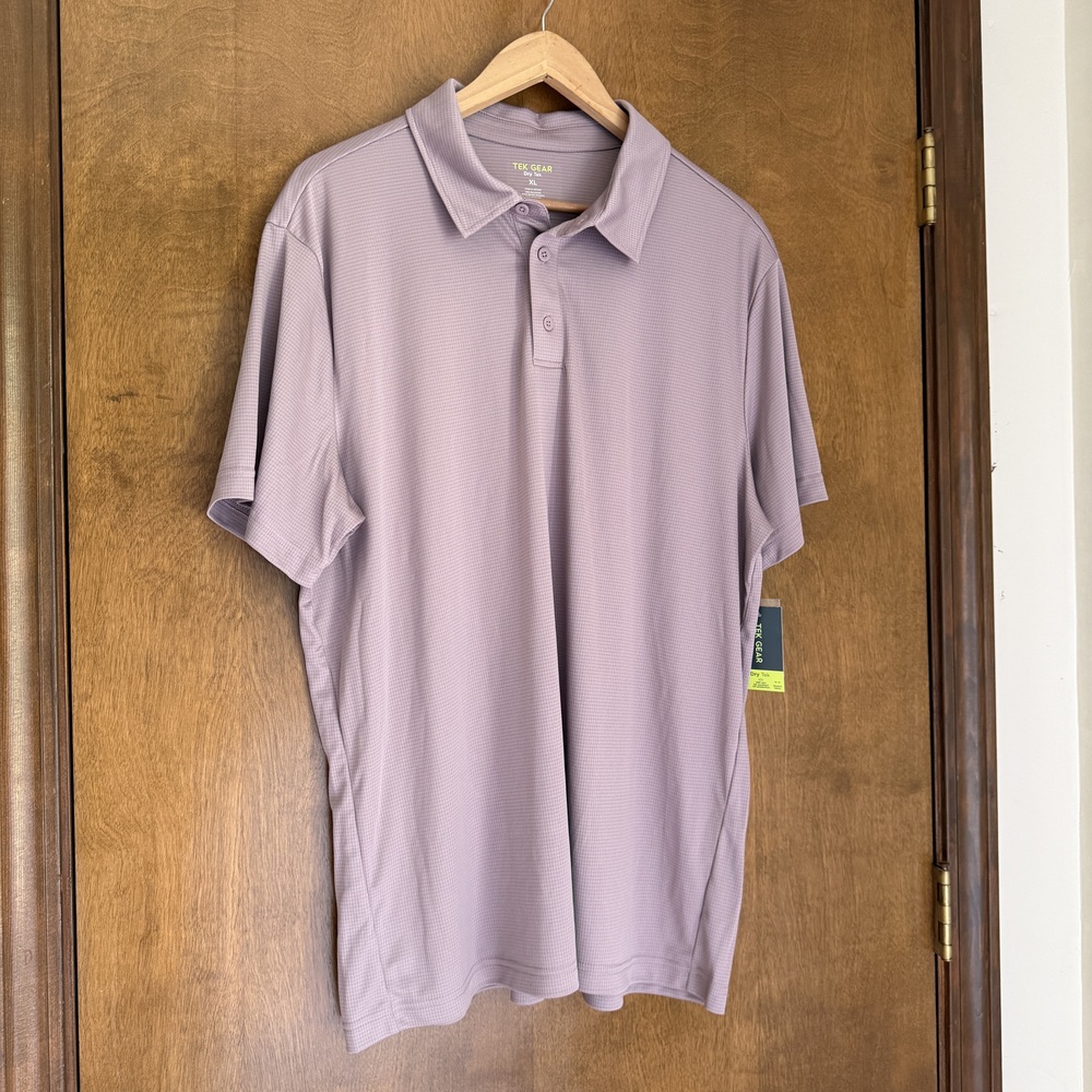 Tek Gear Dry Tek Short Sleeve Polo Light Purple